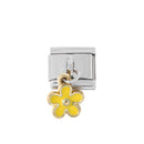 New Fashion Colour Glaze Star Shiny CZ Italian Links Charm Fit 9mm Stainless Steel Bracelet Jewelry DIY Making