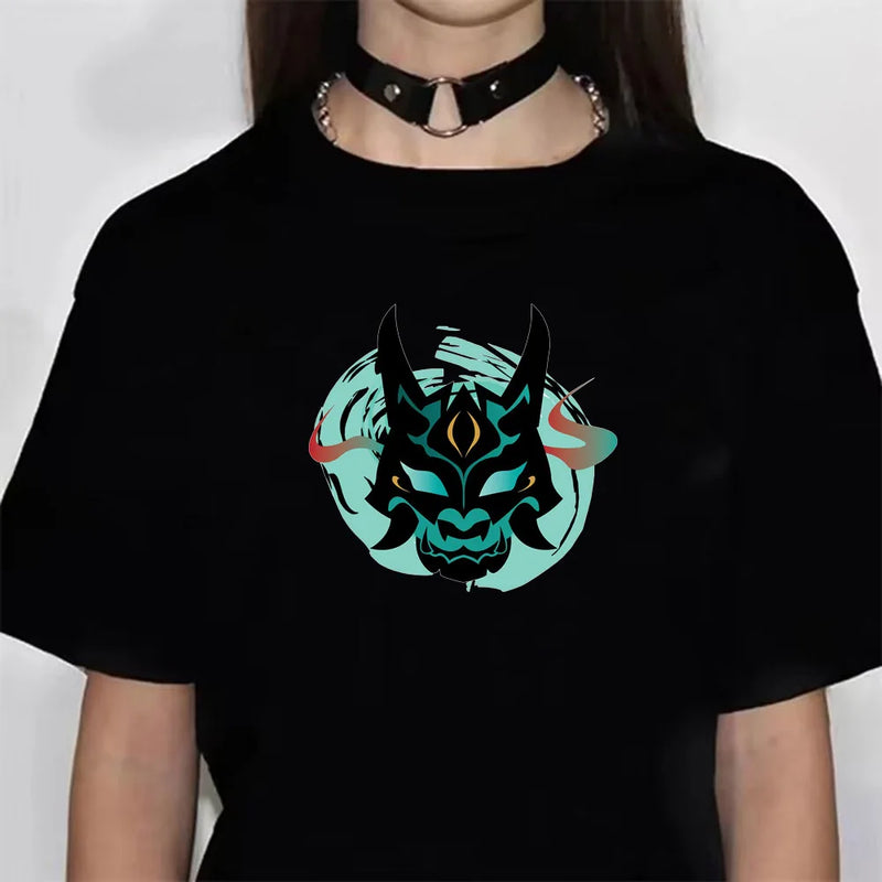 Genshin Impact t-shirts women comic Tee girl manga 2000s clothing