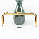 1Pc Deepeel Retro Square Embossed Bag Handles Metal Handmade Sewing Brackets Kiss Clasp Handbag Purse Frame Handle Accessories