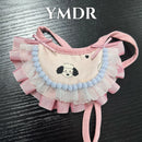 Fashion Cat Pink Dress with Pruple Hat Pink Bib for Sphynx Cat Summer Short Sleeves Kittens with Hat Cat Loungewear Devon Rex