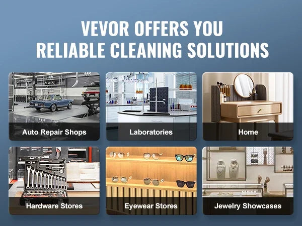 VEVOR Ultrasonic Cleaner with Heater Timer 2/3/6/10/15/30L for Lab Tools Metal Parts Carburetor Brass Auto Parts Engine Parts