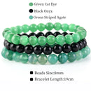 8mm 3Pcs/Set Natural Stone Bracelet Rose Quartz Opal Turquoise Amethysts Hematite Jaspers Bracelets For Women Men Jewelry