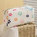 Makeup Brush Skincare Corduroy Makeup Bag Fashion Printed Large Capacity Cosmetic Bags Travel Toiletry Organizer Bag for Women