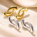 Gold Color Love Heart Earrings For Women Bow Stud 2023 Trend Simple Knot Earrings Piercing Fashion Jewelry Valentine's Day Gifts