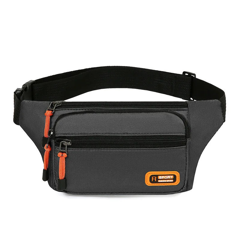 Waterproof Men Waist Bag Fanny Pack Fashion Running Chest Bag Unisex Sling Crossbody Bag Casual Hip Belt Bag Men Waist Packs