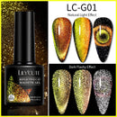 LILYCUTE 7ML 9D Cat Magnetic Gel Polish Set Semi Permanent Soak Off UV LED Glitter Nails Magnet Stick Black Gel Needed