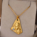 Love Heart Stainless Steel Necklace for Woman Gold Color Zircon Fashion Pendant Chain Jewelry collares para mujer