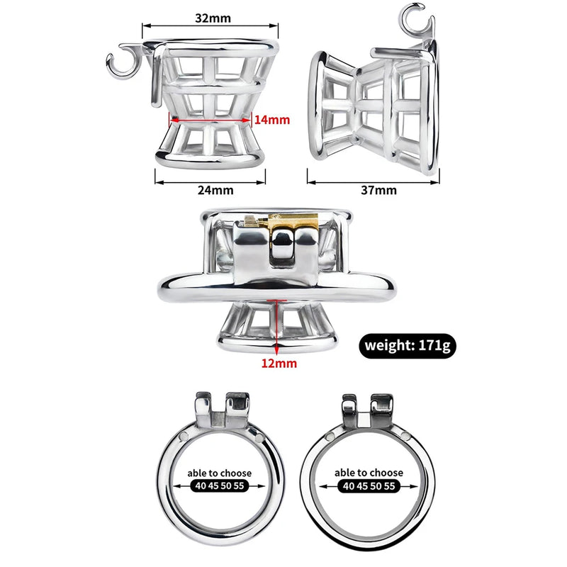 FRKO Negative Hollow Fish Basket Sissy Chastity Cage Chastity Strap Belt 정조대 Sadism BDSM Advanced Player  Sextoys Femboy Men 18+