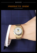 Reloj electrónico SKMEI 2310 resistente al agua para hombre, reloj de pulsera digital de acero inoxidable, reloj de lujo para hombre, reloj con movimiento, reloj para hombre