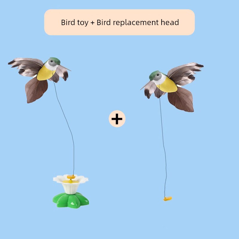 Cat Toy Automatic Cat Teaser Electric Rotate Bird Butterfly Toys Consumes Physical Strength Play Self-Hi Relieving Stuffy Handy Gadget