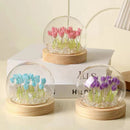 Handmade DIY Tulip Cloud Flower Sea Small Night Light Creative Light Atmosphere Light Transparent 7 Night Lovers' Best Friend
