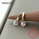 Hoop Earrings Silver 925 Sparkling 6.5mm 1CT Moissanite Earring With Certificate For Women Lovers' Wedding Jewelry Gift