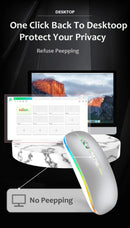 Xiaomi Dual Mode Mouse Wireless Backlight 2.4G Bluetooth Type-C Rechargeable 1600 DPI Adjustable Silence Boss Button Office Home