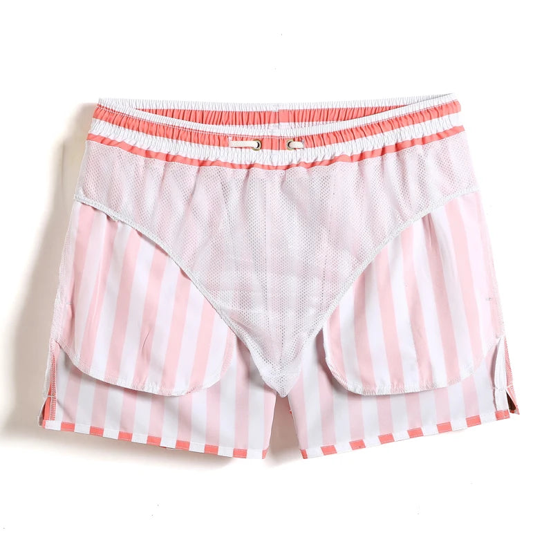 New Style Men Stripe Shorts Quick Drying Baggy Male Summer Shorts Men Fashion Beach Shorts Men Board Shorts GMA2039