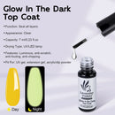 7ml Glow in the Dark Top Coat, Luminous Effect Functional Soak Off Gel Nail Polish Easy to Apply for Starter Salon Nail Manicure