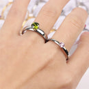 10Pcs/Lot Fashion Classic Rhinestone Stainless Steel Rings For Women Simple Shiny Colorful Finger Jewelry Wedding Party Gifts