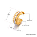 Lokaer New Elegant Imitation Pearls Stainless Steel 18K Plated Round Huggie Hoop Earrings Golden Charm Jewelry For Women E24072