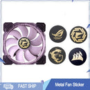 PC Case Fan Metal Sticker ROG MSI AORUS Label Gold-plated Cooling Fan Sticker Chassis Sticker GPU Decorative Sticker