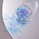 11pcs Aurora Glass Ice Cube Nail Foil Sticker 3D Glass Paper Nail Film Decals Rainbow Reflective Korean Style Nail Stickers