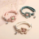 Cute knitting Flower Bell Collar Adjustable Cat Necklace Pet Collar Traction Safety Buckle Necklace Small Dog Dog Supplies