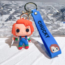 Halloween Scary Ghost Baby Keychains Dolls Horror Child's Play Chucky Tiffany Glen Mini Pendants PVC Figures Toy key Chain Gift