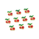 10PCS Alloy 3D Nail Art Cherry Charms Rhinestone Fruit Nails Decoration Supplies Jewelry Accessories Parts Manicure Materails