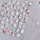 1Pcs Luxury Gold Christmas Nail Decorations Stickers Press on Nails 5D Laser Snowflake Christmas Tree Nail Art Sticker Decal DIY