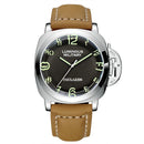 Automatic Watches for Men Mechanical Genuine Brown Leather Yellow Green Military 44mm Luxury Rose Gold Reloj Hombre Baratos