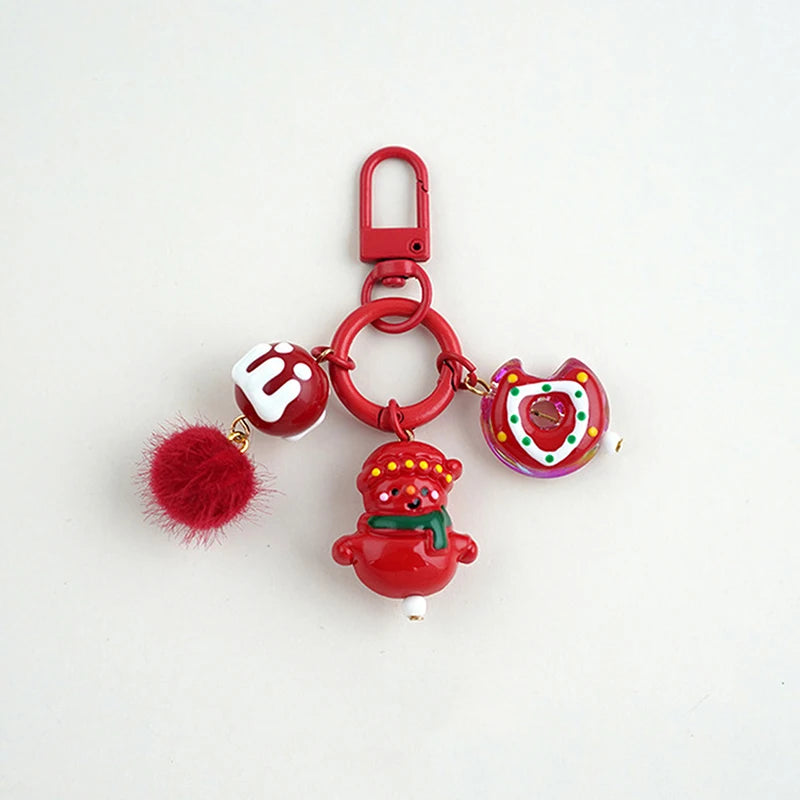 Creative Candy Color Flower Heart Pendant Keychain Cute Small Flower Key Ring Bag Pendant Accessories Luminous Turtle Pendant