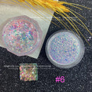 1Jar Aurora Chameleon Snowflake Ultra-Thin Iridescent Nail Sequins Holographic Opal EyeShadow Ice Glitter Nail Chameleon Flakes