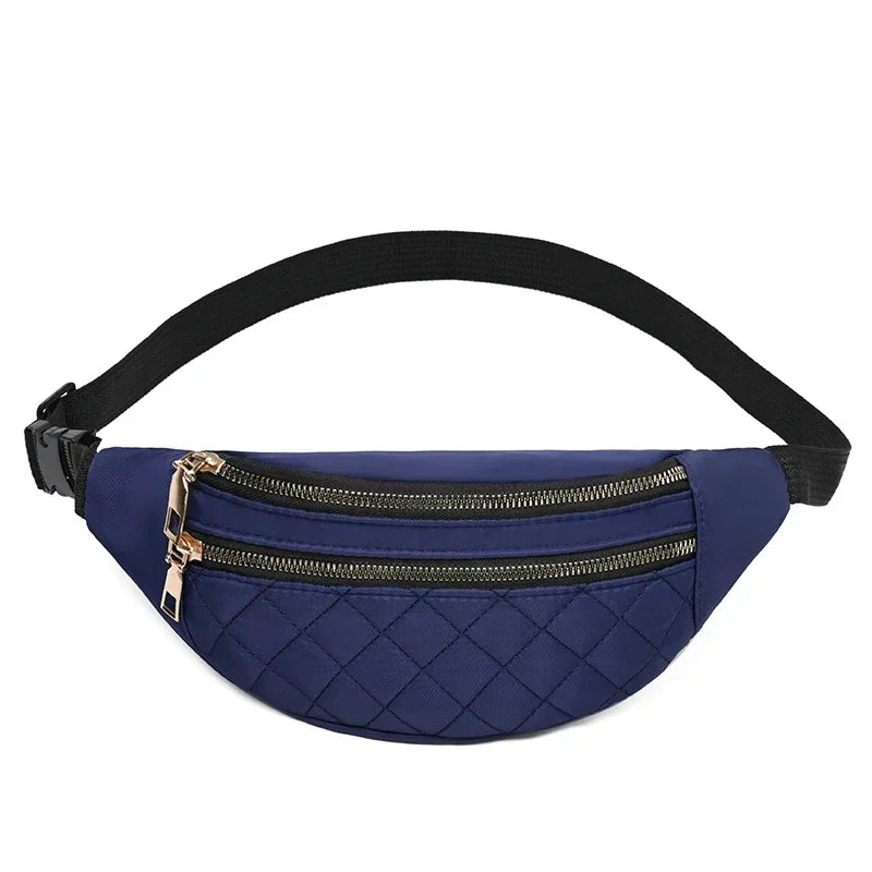 Waist Bag Women Men Waterproof Pocket Fashion Casual Chest Handbag Unisex Sports Travel Purse Plaid Waist Pack Belly Bags Case