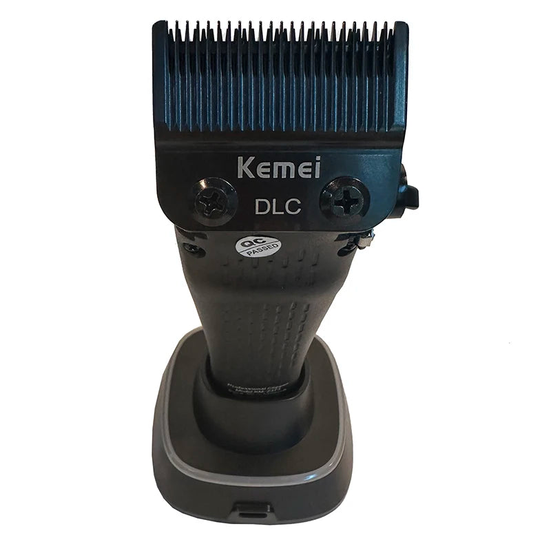 Cortadora de pelo profesional Kemei KM-2373 Baber con base de carga para hombres, cortadora de pelo eléctrica, regalo para hombres.