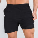 Men's Summer Gym Fitness Double-decker 2 in 1 Shorts Sports Running Basketball Short Pants Quick Dry Bodybuilding Jogger Bottoms