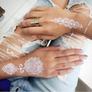 1PC Hanna Lace Tattoo Sticker White Silk Printing Waterproof Disposable Tattoo for Arm Sexy Bracelet