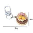 Fashion Cute Cake Pendant Keychain Ins Fun Bag Accessories Three-dimensional Creative Party Gift Jewelry Handbag