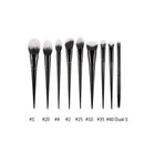 7/11pcs K Makeup brushes Powder Contour Foundation Make up brush Flame Blusher Eyeshadow Detail Eye Crease Plastic Handle synthe