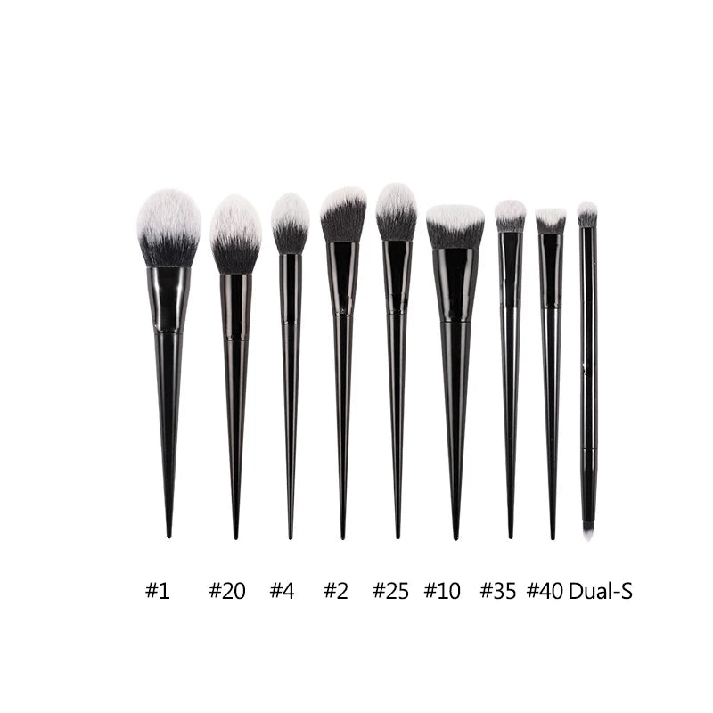 7/11pcs K Makeup brushes Powder Contour Foundation Make up brush Flame Blusher Eyeshadow Detail Eye Crease Plastic Handle synthe