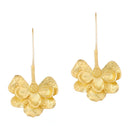 Gold Color Flower Earrings Palace Alloy Flower Women's Earrings Fashion Wedding Gift Accessories Wholesale