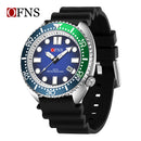 OFNS New Style Fashion 8033 Men's Quartz Watch Simple Fashion Waterproof Calendar Watch Casual Silicone Strap Watch Wristwatch