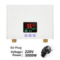 110V 220V Instant Water Heater Bathroom Kitchen Wall Mounted Electric Water Heater LCD Temperature Display with Remote Control