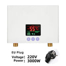 110V 220V Instant Water Heater Bathroom Kitchen Wall Mounted Electric Water Heater LCD Temperature Display with Remote Control