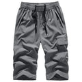 Men's Summer Quick Dry 3/4 Pants Lightweight Capri Shorts Hiking Fishing Travel Casual Cargo Shorts Pants Men Gym Shorts 7XL 8XL