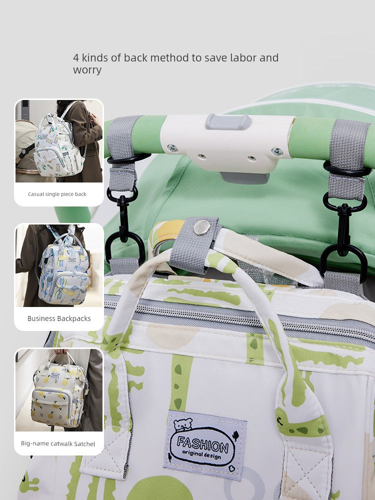 حقيبة مومياء خفيفة الوزن ذات سعة كبيرة للأم والطفل