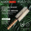 فرشاة شعر بشعيرات الخنزير المخصصة بمقبض من الفلين ومشط شعر أسطواني دائري لتجعيد الشعر وفرشاة شعر أسطوانية مضادة للكهرباء الساكنة وأمشاط خشبية