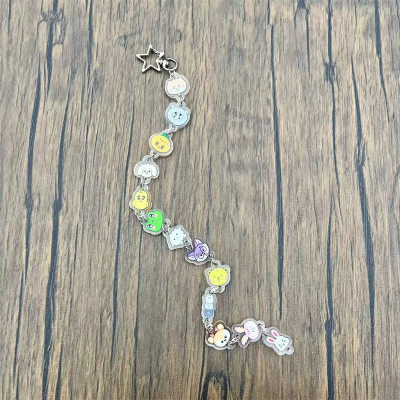 Kpop Idols Cartoon TWICE Lovely Acrylic Cute Keychain Chaeyoung Sana Mina Jeonghan Wonwoo Accessories Fans Birthday Gift