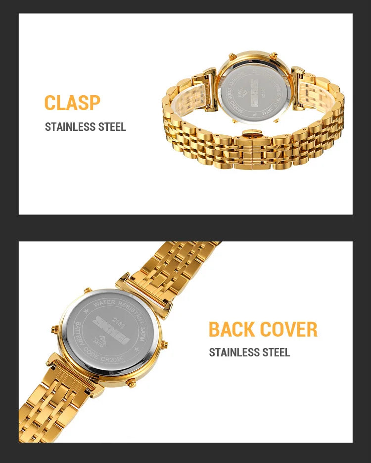 SKMEI 2139 Steel Muslim Azan Digital Watch Mens Back Light Waterproof  Wristwatch Prayer Qibla Compass Alarm Clock watch 1861