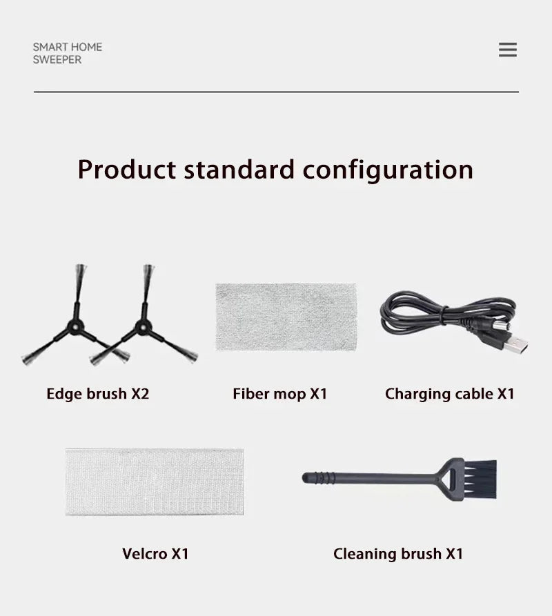 Xiaomi Smart Sweeping Robot Fully Automatic Electric Sweeper Sweeping And Mopping Machine Household Cleaning Sweeper Indoor New