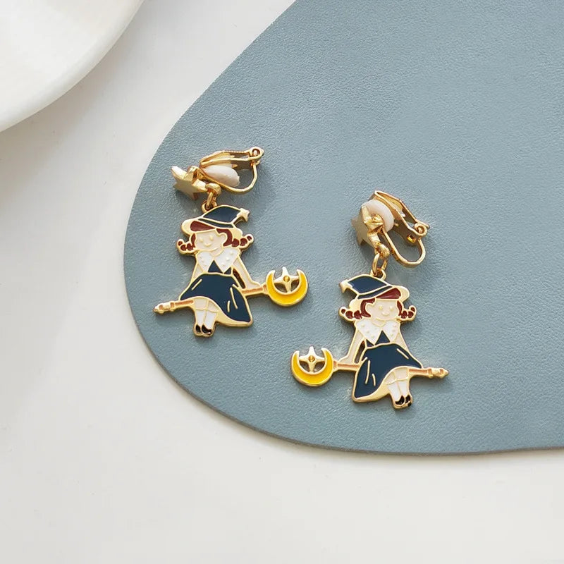 Mihan Cute Jewelry Animal Earrings Halloween Party Gifts 925 Silver Needle Lovely Design Pumpkin Earrings For Women Girl