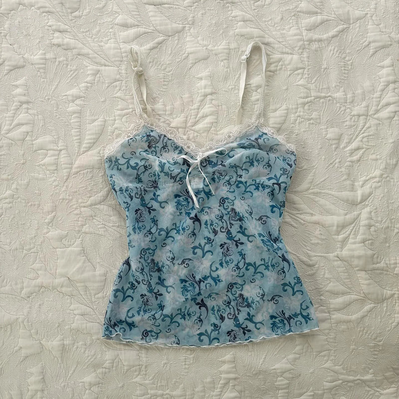 Y2K Bow Chic Sweet Clothing Cute Halter Tops Women Sleeveless Casual Singlet Vintage Tide Daily Slim Classic Aesthetic Camisole