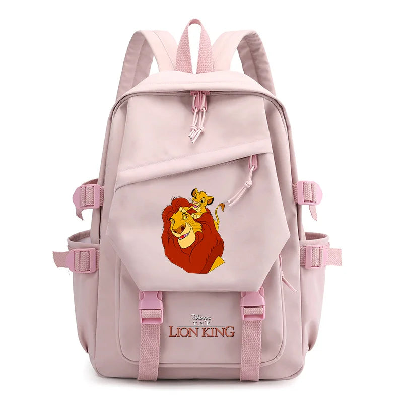 Disney The Lion King Simba Boys Girls Kids School Book Bags Women Bagpack Teenagers Travel Backpack Mochila Escolar